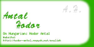antal hodor business card